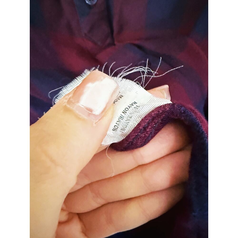 Rails Plaid Button Down Flannel Top Small Red Blu… - image 8